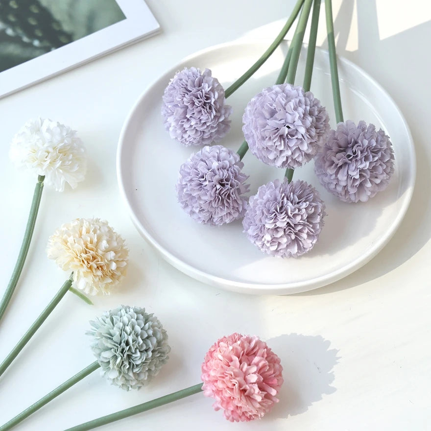 Silk Mini Ball Chrysanthemum Artificial Flower | 26cm Bouquet Artificial Flower Babs