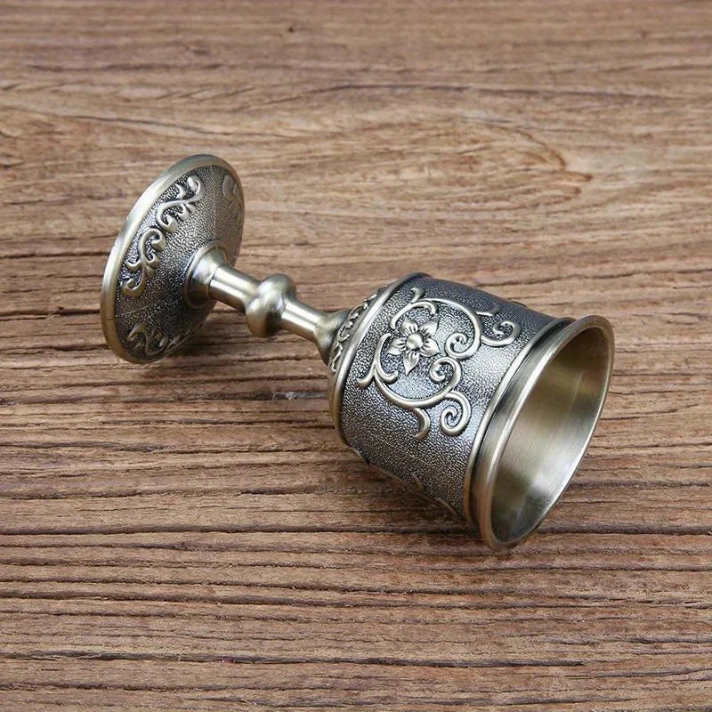 Metal Wine Goblets Retro Vintage Zinc Alloy Cups 30/50ml Metal Wine Goblet Babs
