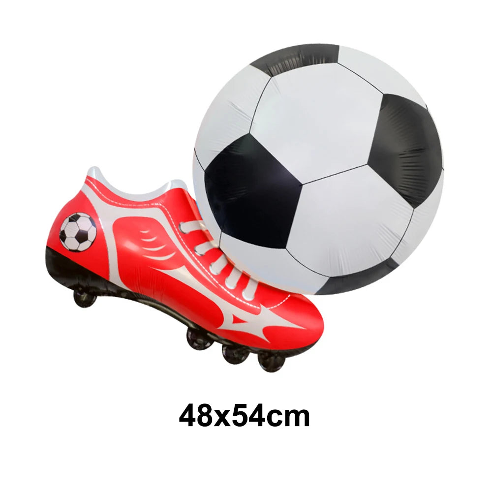 Boy's 8th Birthday Soccer Foil Balloons Party Set
