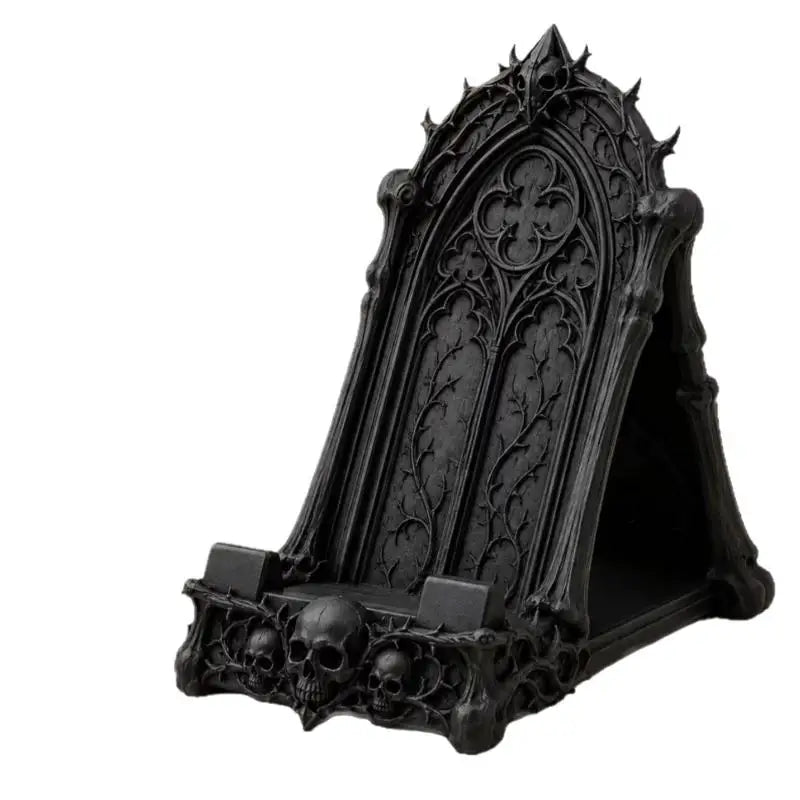 Gothic Skull Phone Stand – Dark Desktop Phone Holder Decorative Phone Stand Babs
