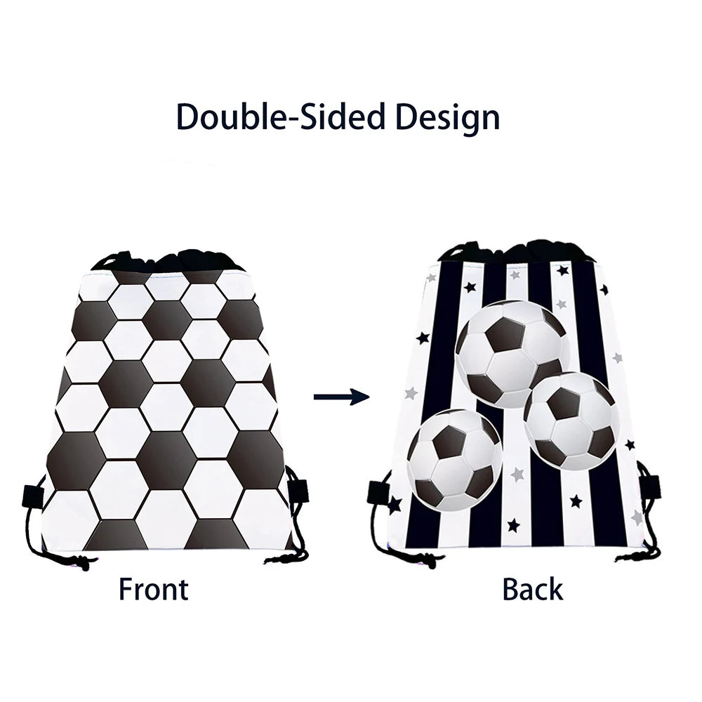 Non-Woven Drawstring Party Gift Bags for Boys & Girls Party Favor Bag Babs Soccer 27x34cm