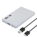 USB 3.0 2.5" SATA HDD SSD External Hard Drive Enclosure | 5Gbps Hard Drive Enclosure Babs White