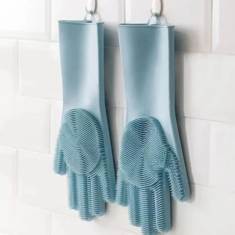 Silicone Cleaning Gloves – Waterproof Kitchen Scrubbing Gloves Silicone Cleaning Gloves Babs
