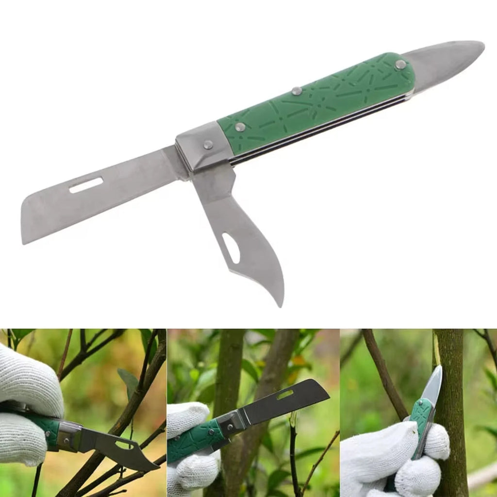 3-in-1 Grafting Folding Knife – Pruning & Bark Lifter Tool Grafting Pruning Knife Babs