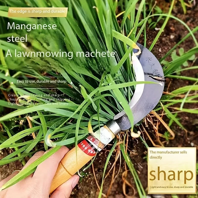 Small Stainless Steel Sickle – Sharp Portable Garden Harvest Tool Garden Sickle Babs