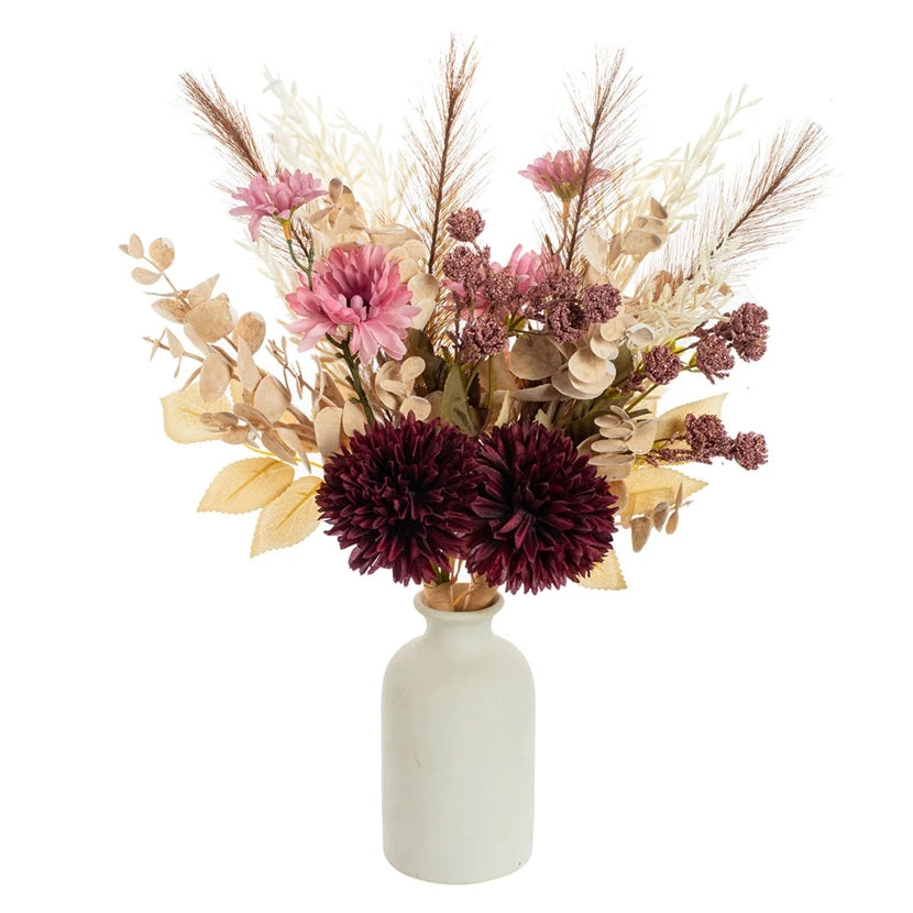Silk Artificial Chrysanthemum Bouquet – Wedding & Home Decor Artificial Flower Bouquet Babs
