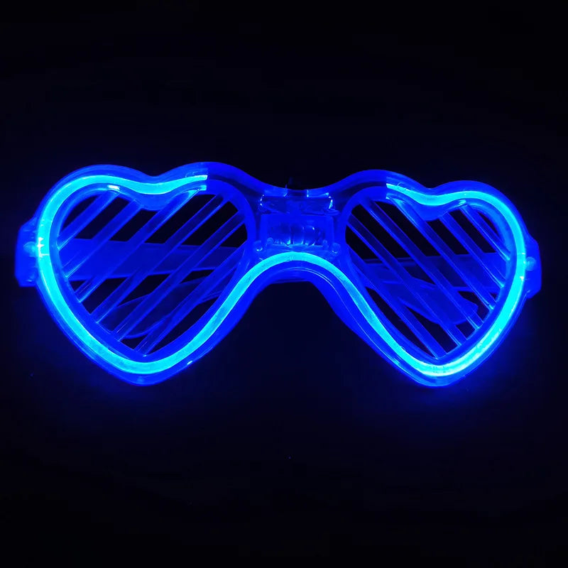20pc LED Heart Shutter Shades Glow Party Glasses – Pack of 20 LED Party Glasses Babs