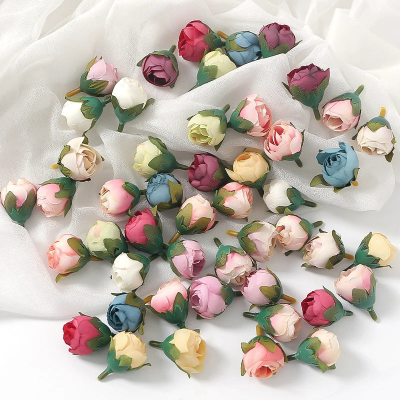Silk Rose Artificial Flower Heads 10/50 Pcs – Wedding & Home Decor Artificial Flower Heads Babs