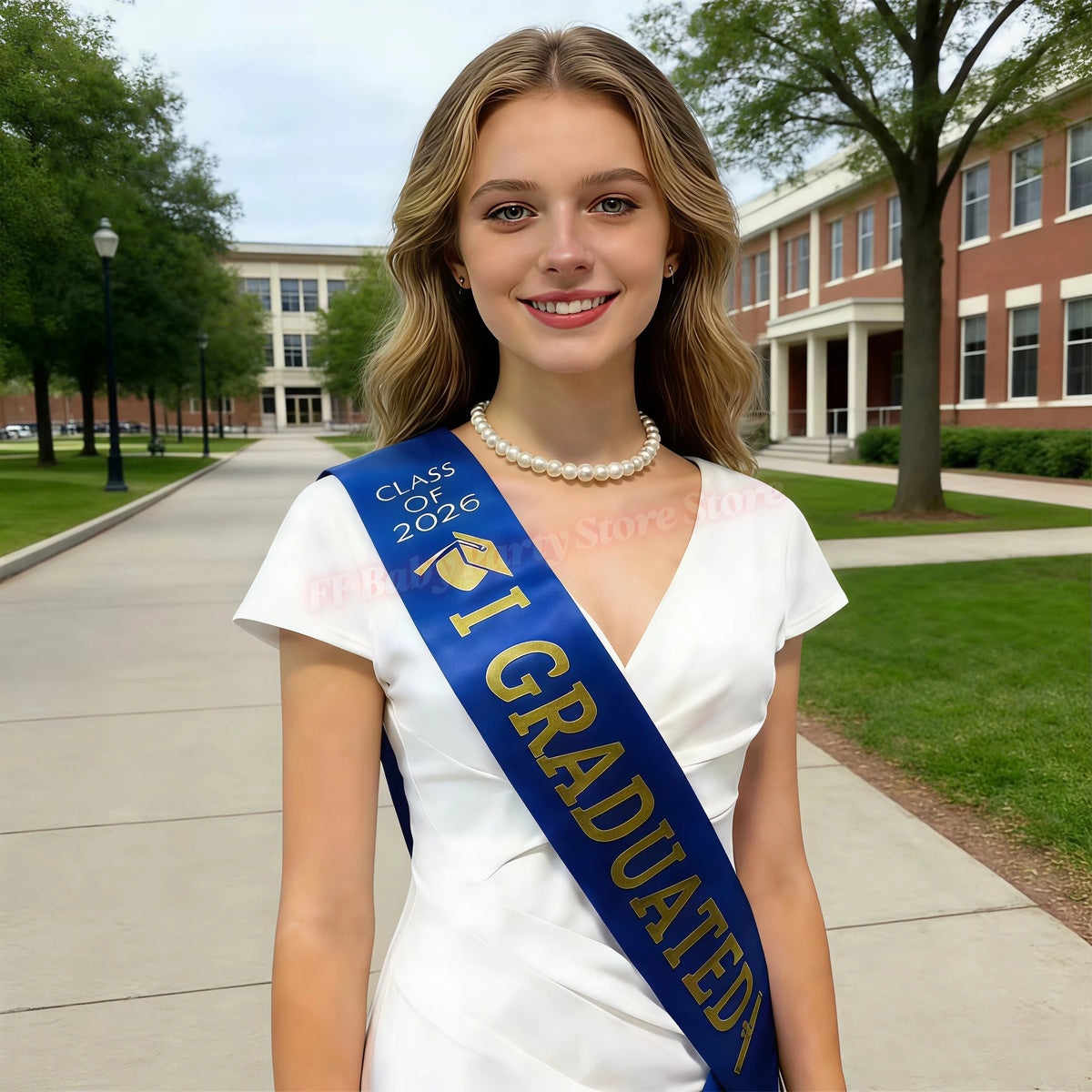 Class of 2026 Graduation Sash – Adjustable Satin Stole Graduation Sash Babs