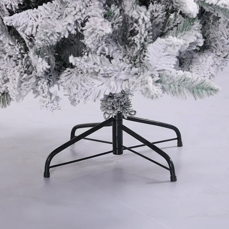 White Flocked Christmas Tree with Tree Skirt & Snow – PVC Artificial Christmas Tree Babs