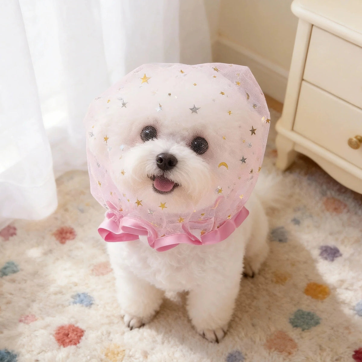 Breathable Dog Muzzle for Small Dogs – Anti-Licking Dog Muzzle Babs Pink