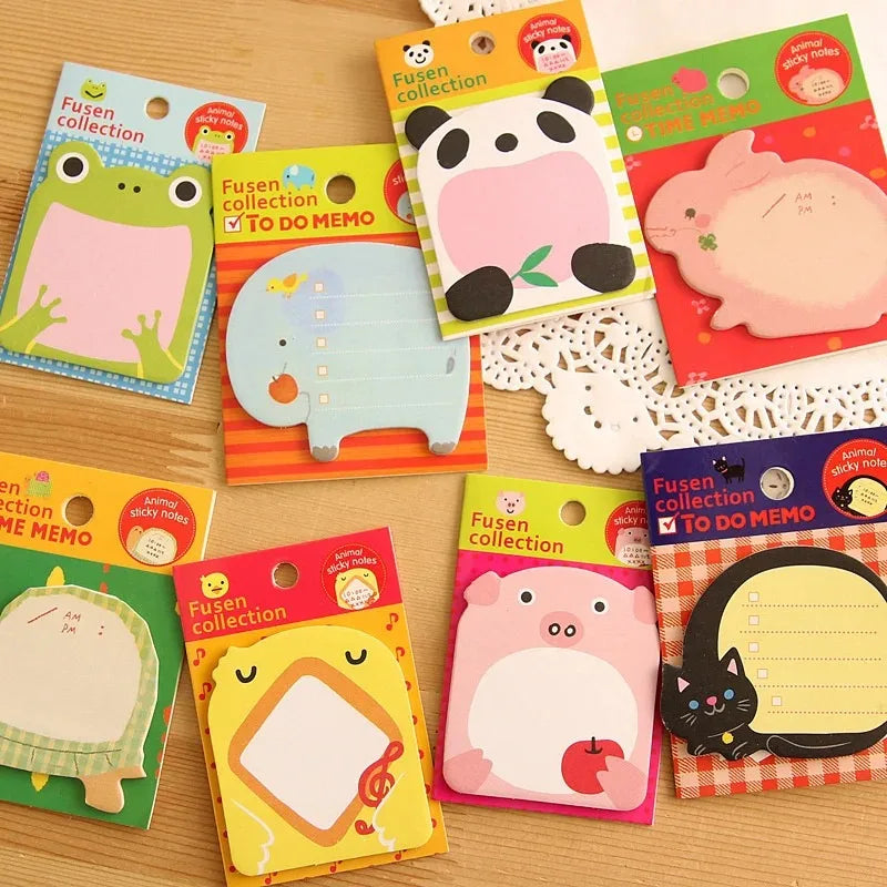 Cute Animal Shaped Sticky Notes – Memo Pads & To-Do Lists Sticky Notes Babs