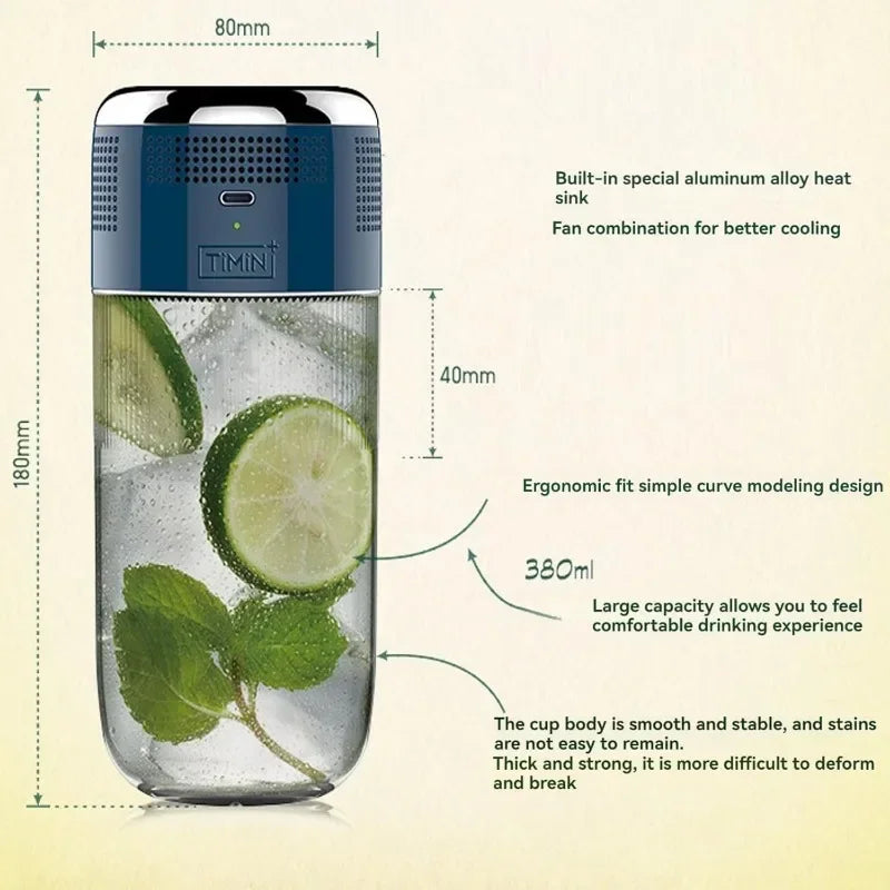 304 Stainless Steel USB Cooling Cup – Smart Chilled Drinkware USB Cooling Cup Babs