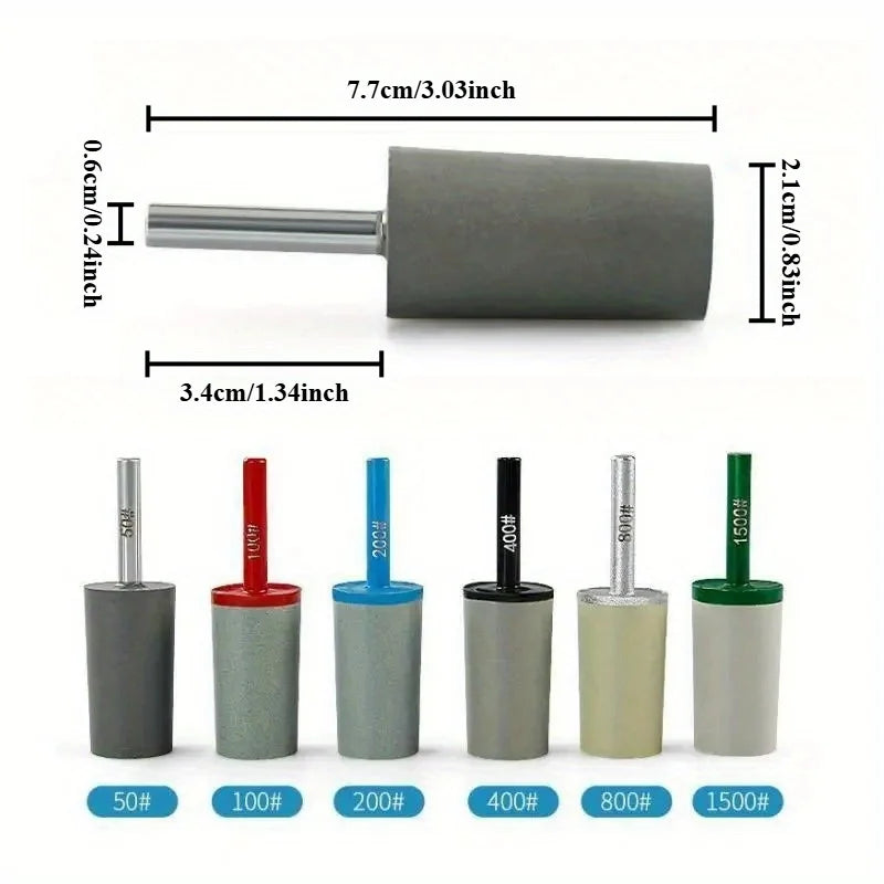 Diamond Resin Grinding Head 50-1500 Grit 6mm Shank Polishing Wheel Diamond Grinding Wheel Babs