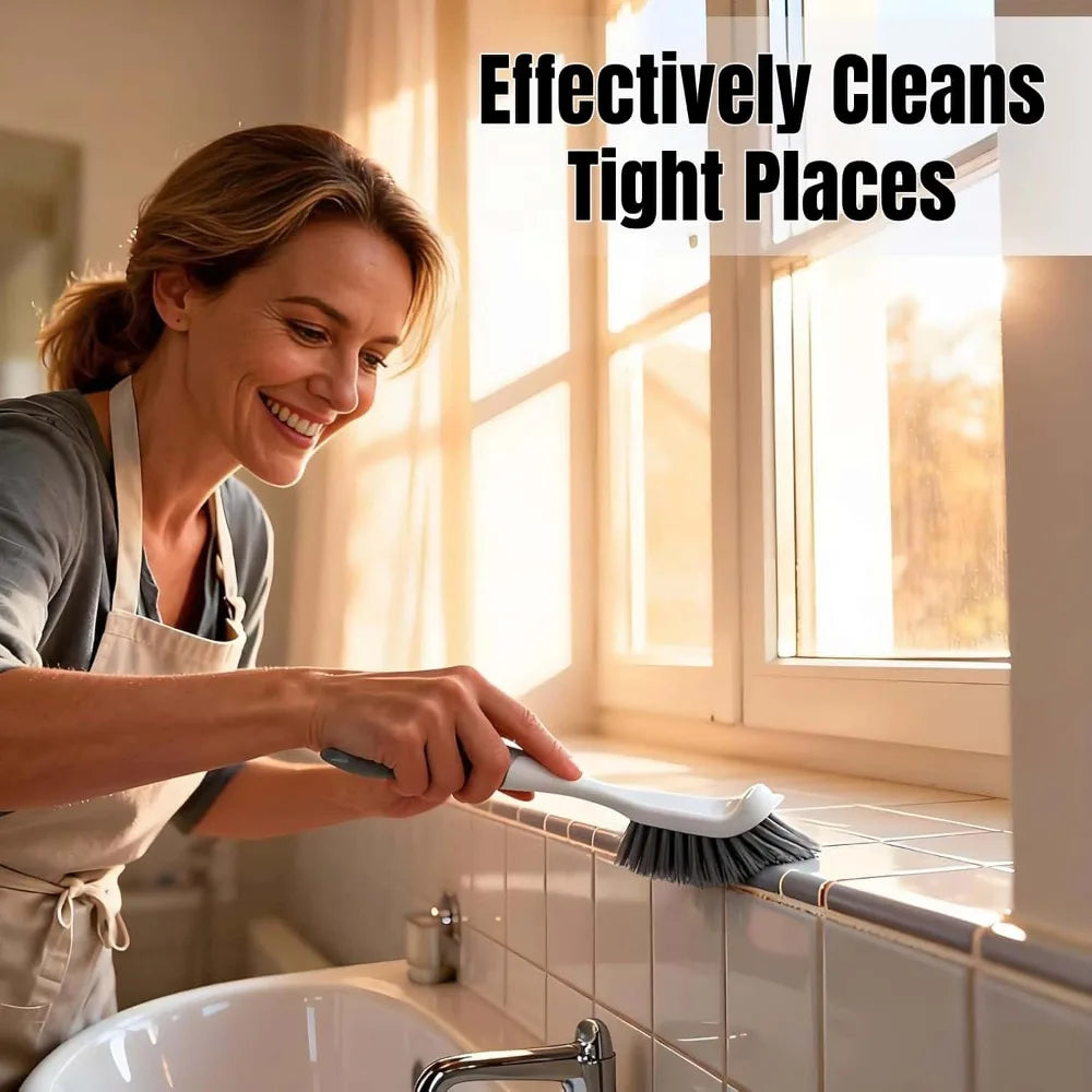 Stiff Bristle Scrub Brush Set – Grout, Tile & Gap Cleaning Cleaning Scrub Brush Babs