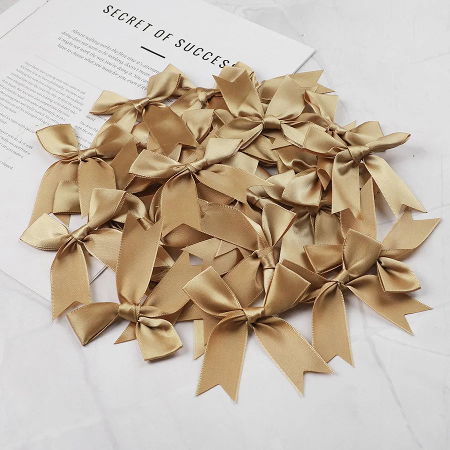 50Pcs Satin Ribbon Bows – Gift Wrapping & Party Decoration Decorative Ribbon Bows Babs