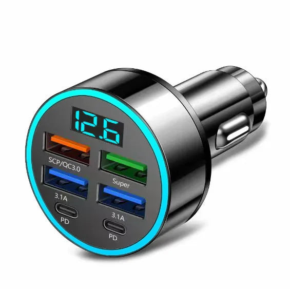 4-Port USB Car Charger PD+QC3.0 35W Fast Charging Adapter Car Charger Adapter Babs 2Type-C 4USB