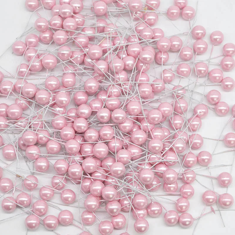 Pearl Stamens Artificial Berries for DIY Wreaths & Floral Décor Artificial Floral Picks Babs 06 100pcs