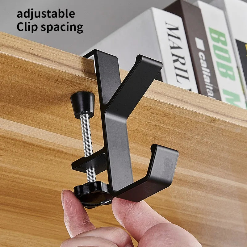 Adjustable Metal Desk Bag Hanger Hook Clamp – No-Drill Desk Bag Hanger Hook Babs