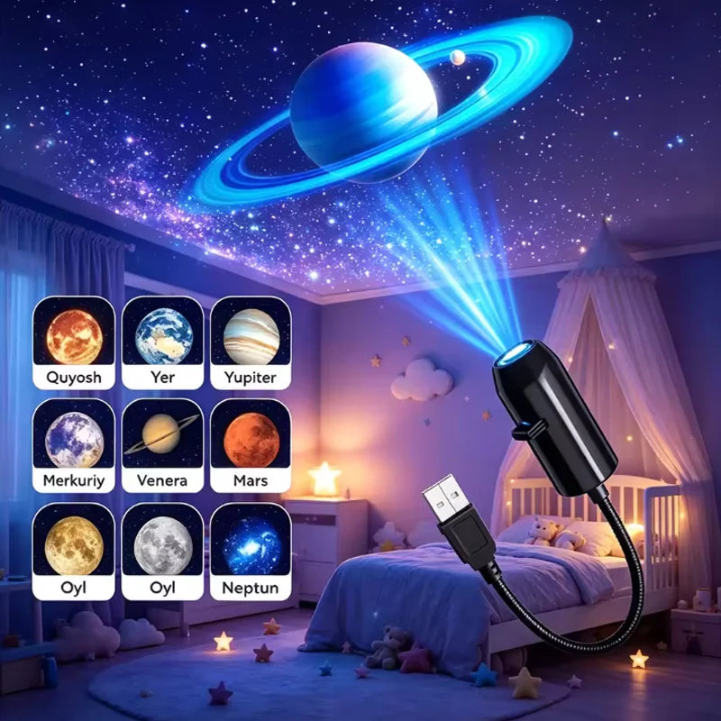 USB Projection Night Light – Romantic Mood Lamp & Room Decor Projection Night Light Babs