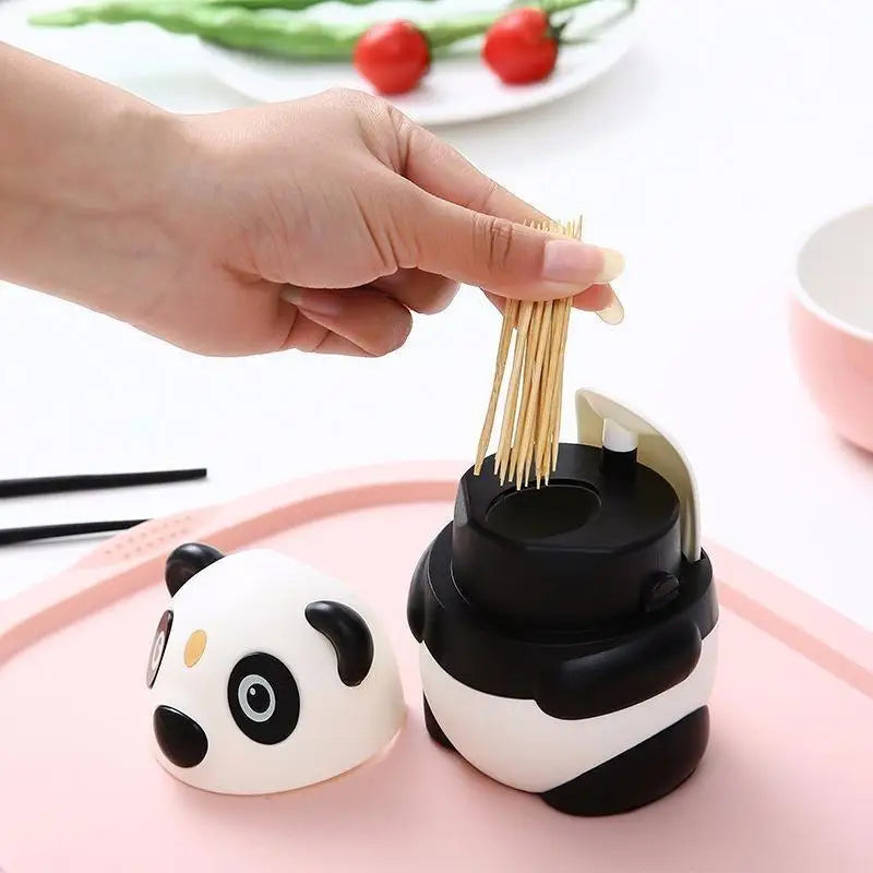 Cute Panda Automatic Toothpick Holder Box – Fun Table Decor Toothpick Holder Babs