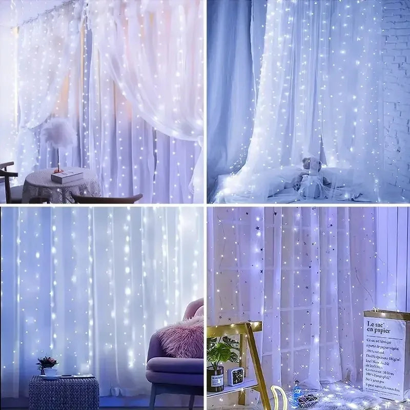 USB LED Fairy Curtain Light – Bedroom & Holiday Decoration LED Curtain Light Babs