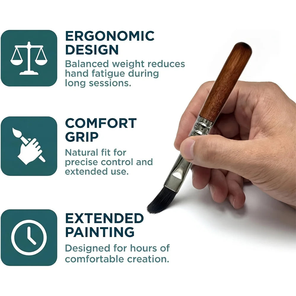 6-Piece Mini Watercolor Pen Set – Portable Wood Handle Sketch Pens Watercolor Pen Set Babs