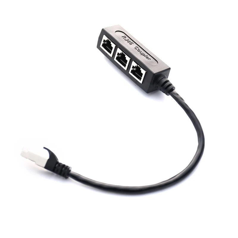 RJ45 1-to-3 Ethernet Splitter LAN Network Adapter Cable Ethernet Splitter Adapter Babs