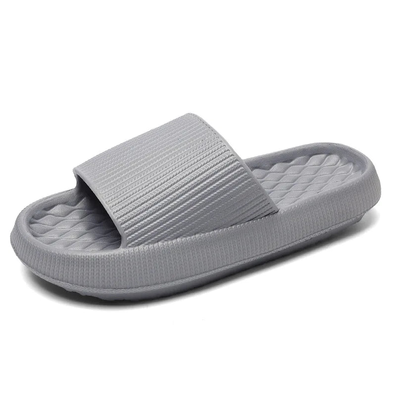 Women's EVA Cloud Slide Slippers – 4CM Thick Non-Slip Sole Indoor Slide Slippers Babs GRAY 44-45