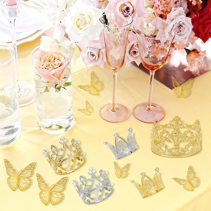 Crown Butterfly Stickers – Bouquet & Party Decor Ornament Party Decor Ornament Babs