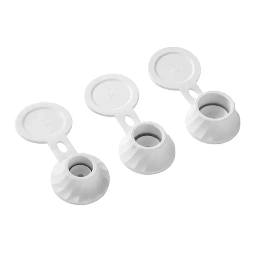Reusable Inverted Bottle Emptying Caps – 3-Size Flip Adapters Bottle Emptying Caps Babs White-1Set