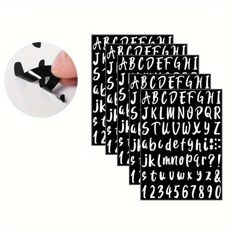 PVC Alphabet & Number Stickers 72pcs – Self-Adhesive Vinyl Decals Vinyl Letter Stickers Babs