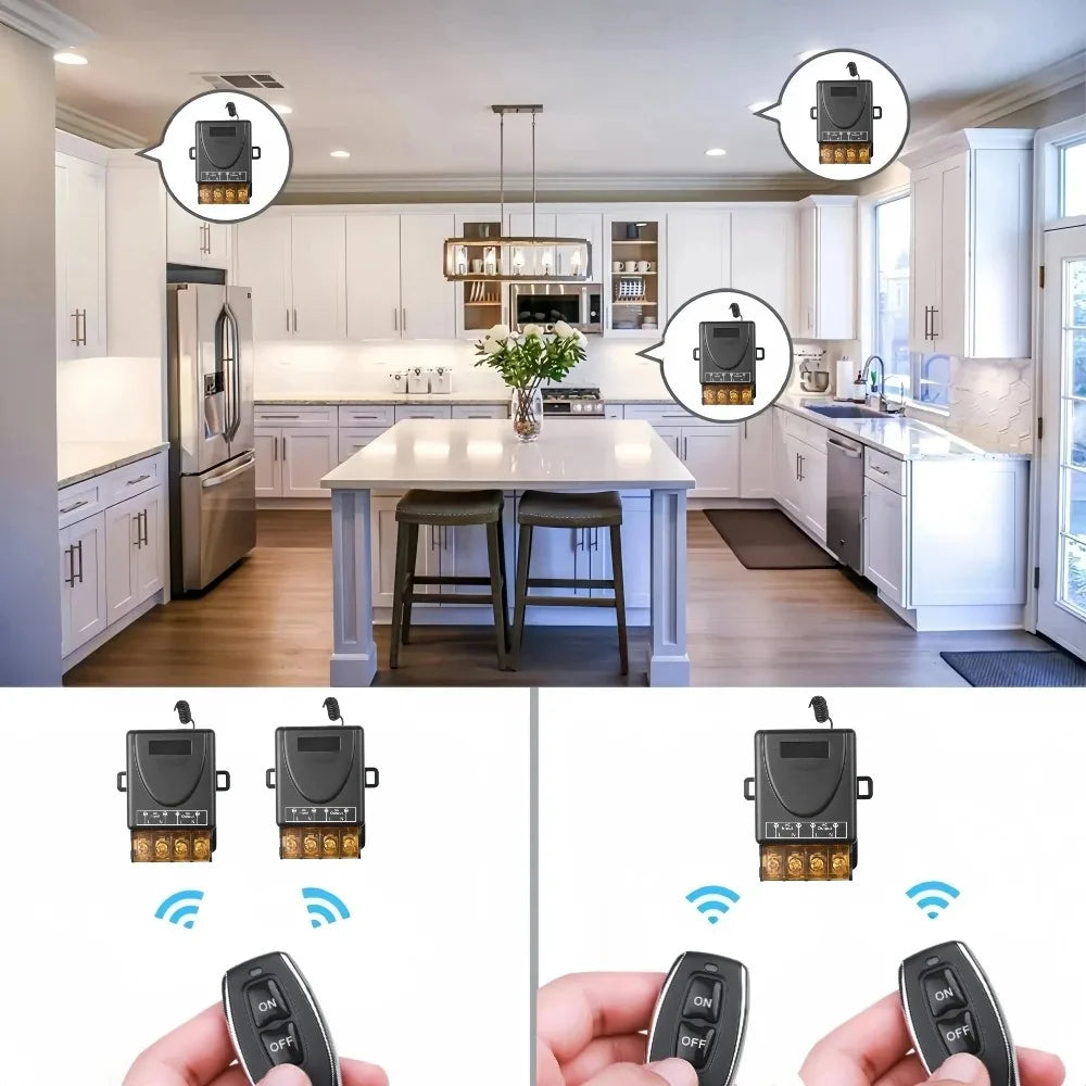 433MHz RF Wireless Remote Control Switch – Relay Receiver & Transmitter RF Remote Control Switch Babs