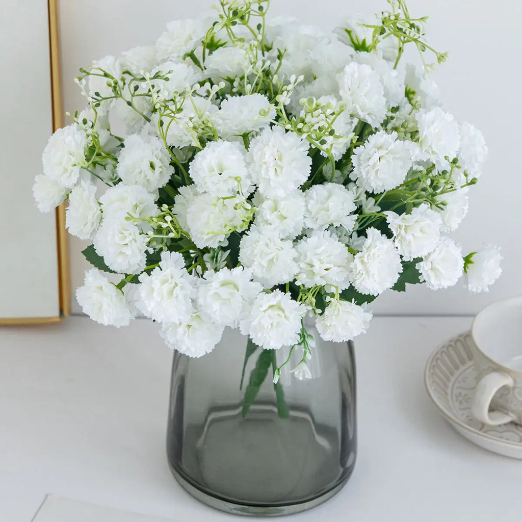 Artificial Silk Carnation Bouquet – Wedding & Home Décor Artificial Flower Bouquet Babs