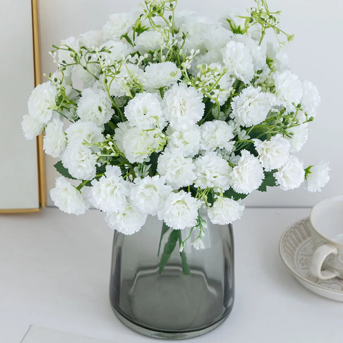 Artificial Silk Carnation Bouquet – Wedding & Home Décor Artificial Flower Bouquet Babs
