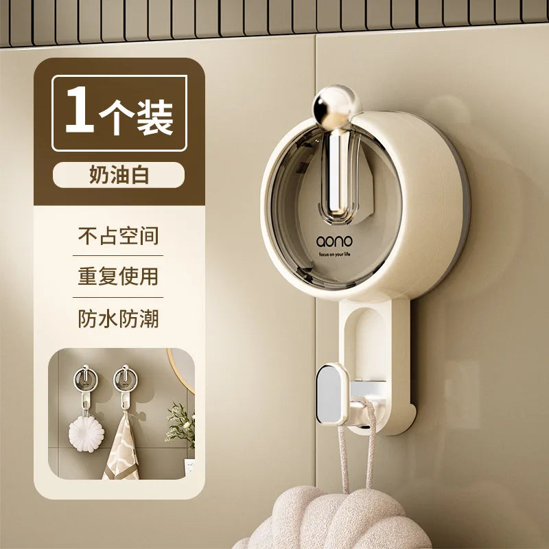 Heavy-Duty Suction Cup Hooks – No-Drill Bathroom Wall Hanger Suction Cup Hook Babs White
