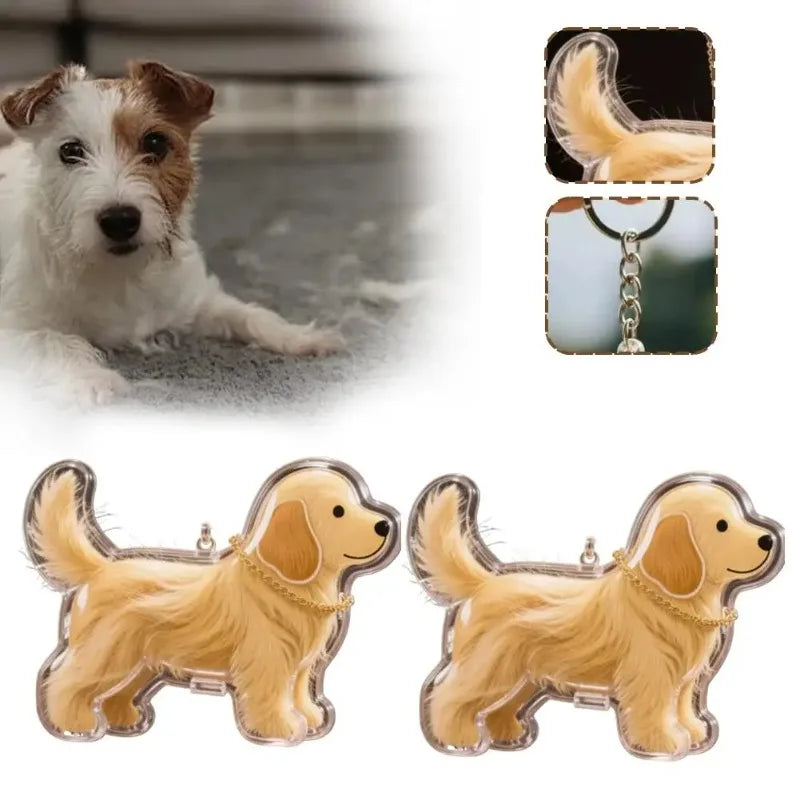 Pet Dog Hair Keepsake Keychain – Transparent Storage Capsule Pet Keepsake Keychain Babs