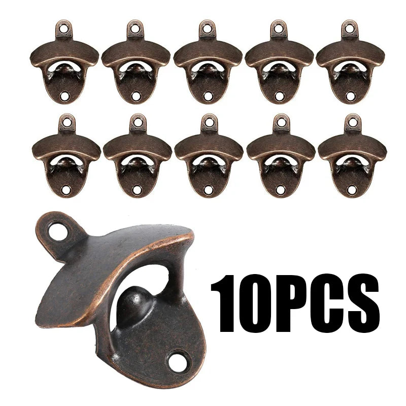 Vintage Wall Mounted Beer Bottle Opener – Zinc Alloy 10 Pack Bottle Opener Babs