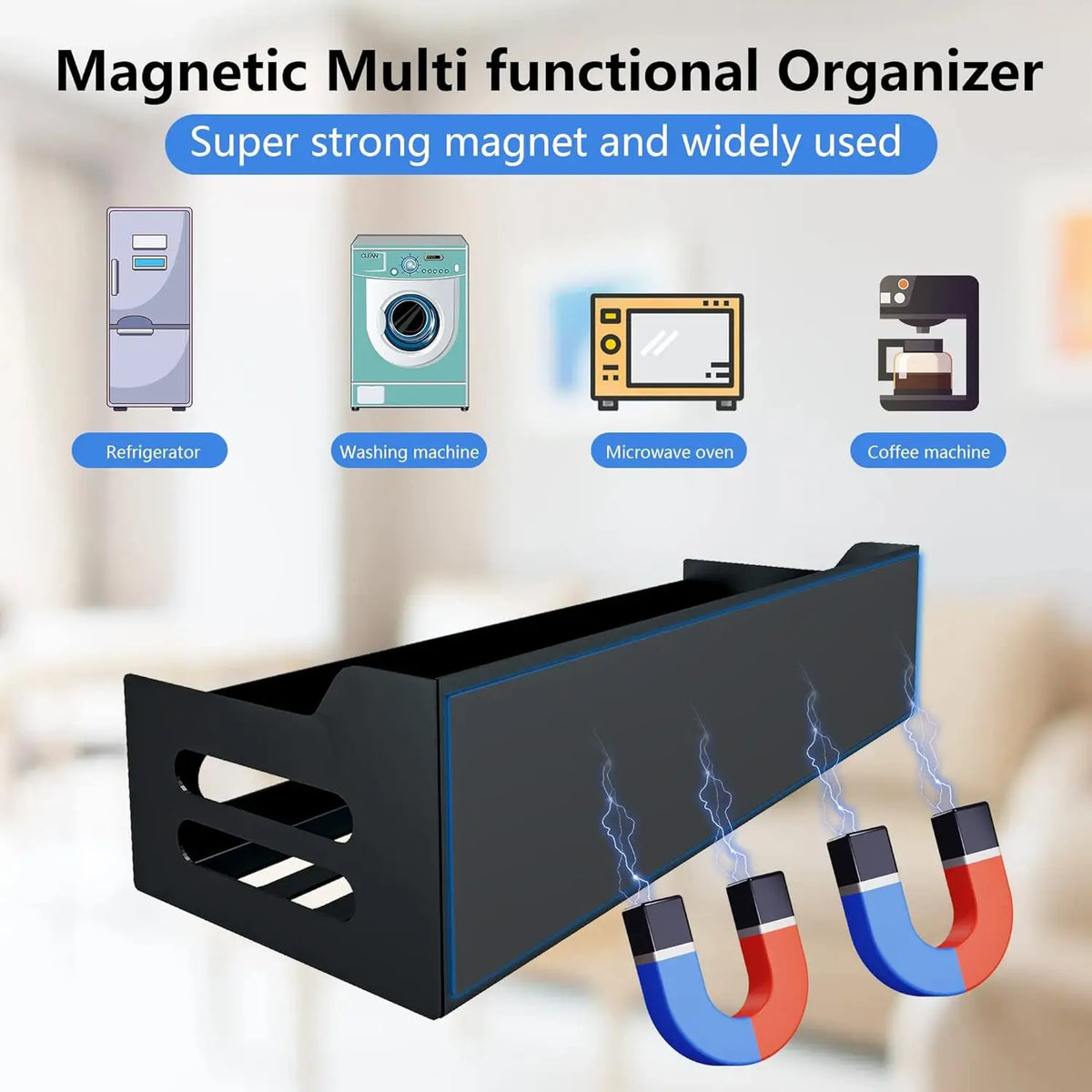 Magnetic Refrigerator Side Storage Rack | Kitchen Organizer Kitchen Storage Rack Babs