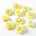 Yellow Silk Artificial Rose Heads – Wedding & Home Décor DIY Artificial Silk Flowers Babs 33 10Pcs