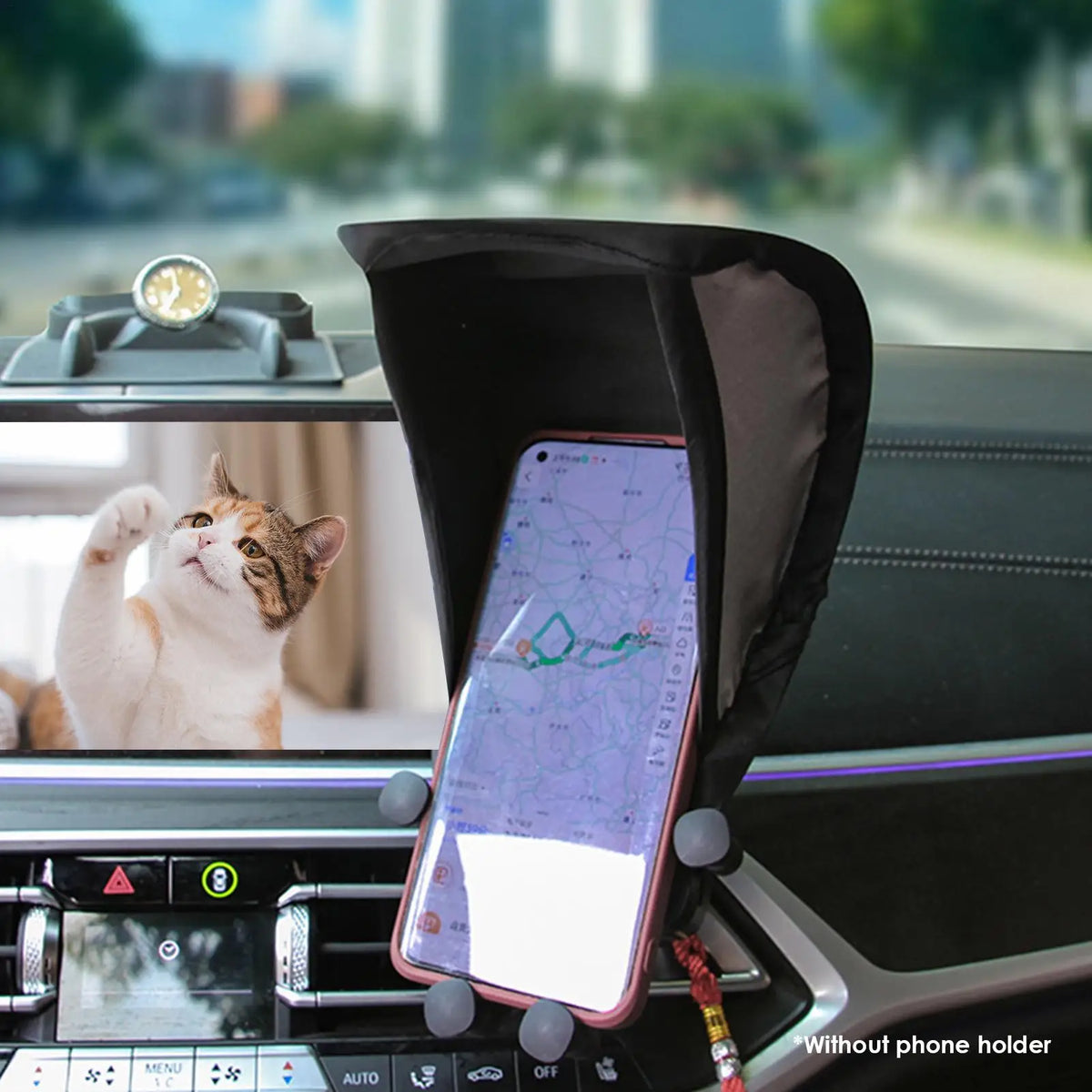 Car Phone Sunshade UV Heat Shield – Foldable Screen Cover Car Phone Sunshade Babs