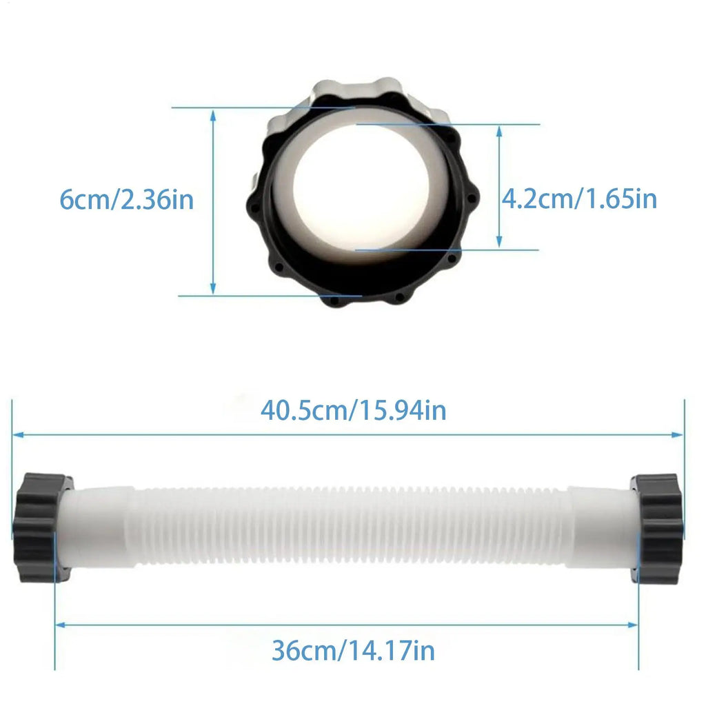 Pool Pump Replacement Hose – 59" Quick-Connect Flexible Pipe Pool Pump Hose Babs