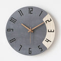 Nordic Silent Wall Clock – Modern Minimalist Wood & Acrylic Decor Silent Wall Clock Babs Gray 15 Inch