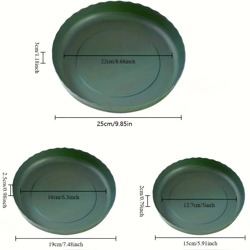 4-Pack Flower Pot Drip Trays for Succulents & Indoor Plants Plant Drip Trays Babs
