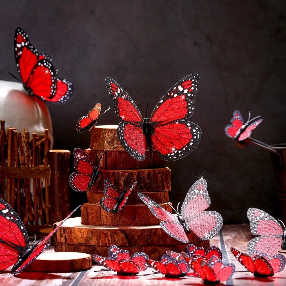 12Pcs 3D Butterfly Wall Stickers – Home & Wedding Décor 3D Wall Stickers Babs