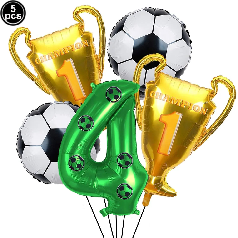 32" Soccer Football Foil Balloons Set – Birthday Party Decor Party Foil Balloons Babs iridescent As pictures show