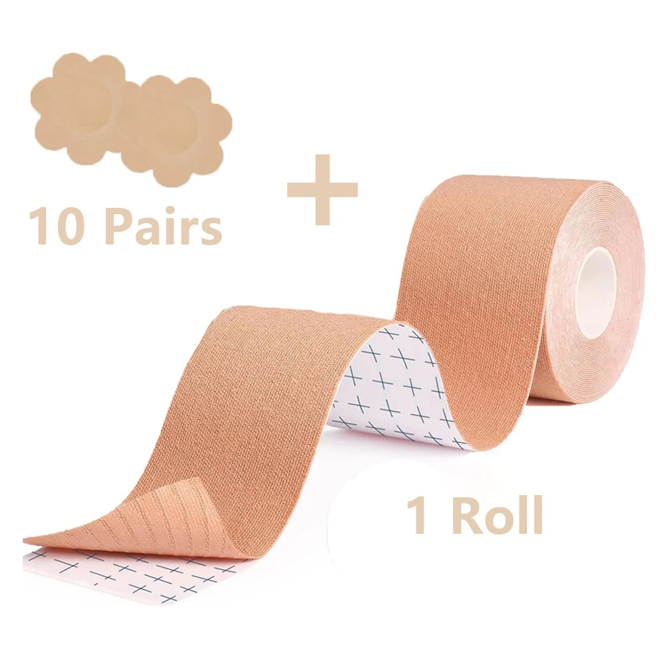Boob Tape Kit with Nipple Covers – Breast Lift A-G Cup Breast Lift Tape Kit Babs Beige Set One Size