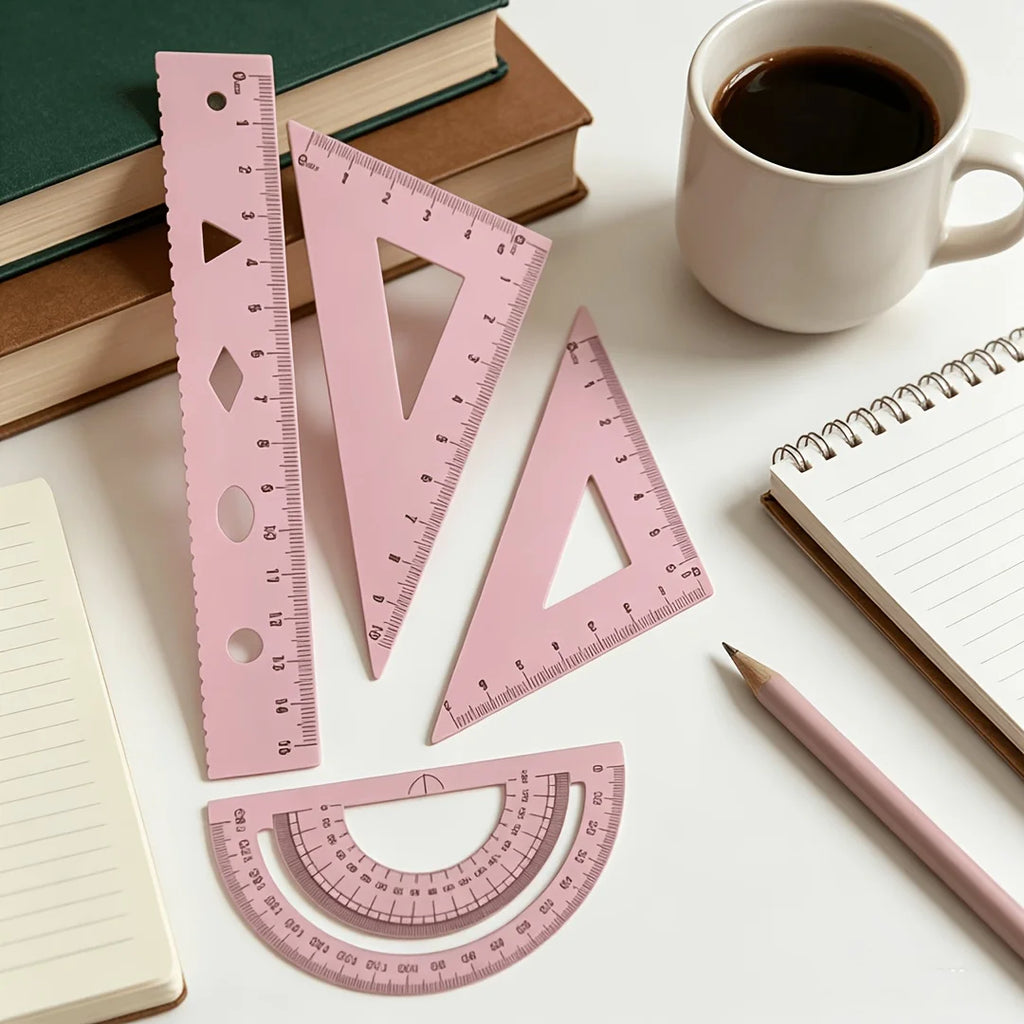 Geometric Ruler Set – Protractor, Triangle & Drawing Tools Geometric Ruler Set Babs