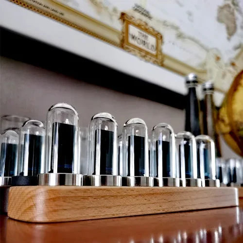 Nixie Glow Tube Desk Clock – Wood Base, RGB & Vintage Digital Nixie Tube Desk Clock Babs Beech IPS