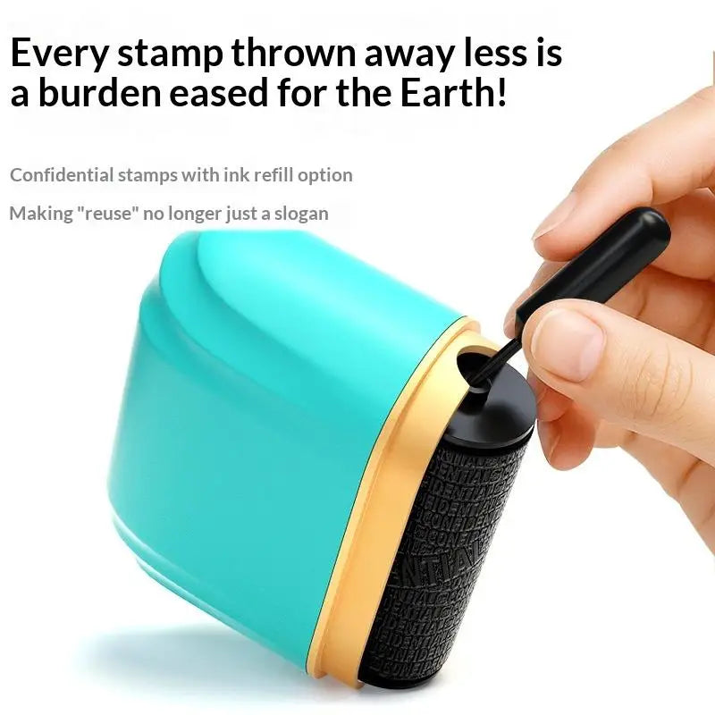 Privacy Roller Stamp – Identity Protection Seal & 3 Ink Capsules Privacy Roller Stamp Babs